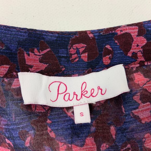 New Parker Atticus Silk Long Sleeve Smocked Waist Romantic Fairy Dress Sz S - Picture 7 of 16